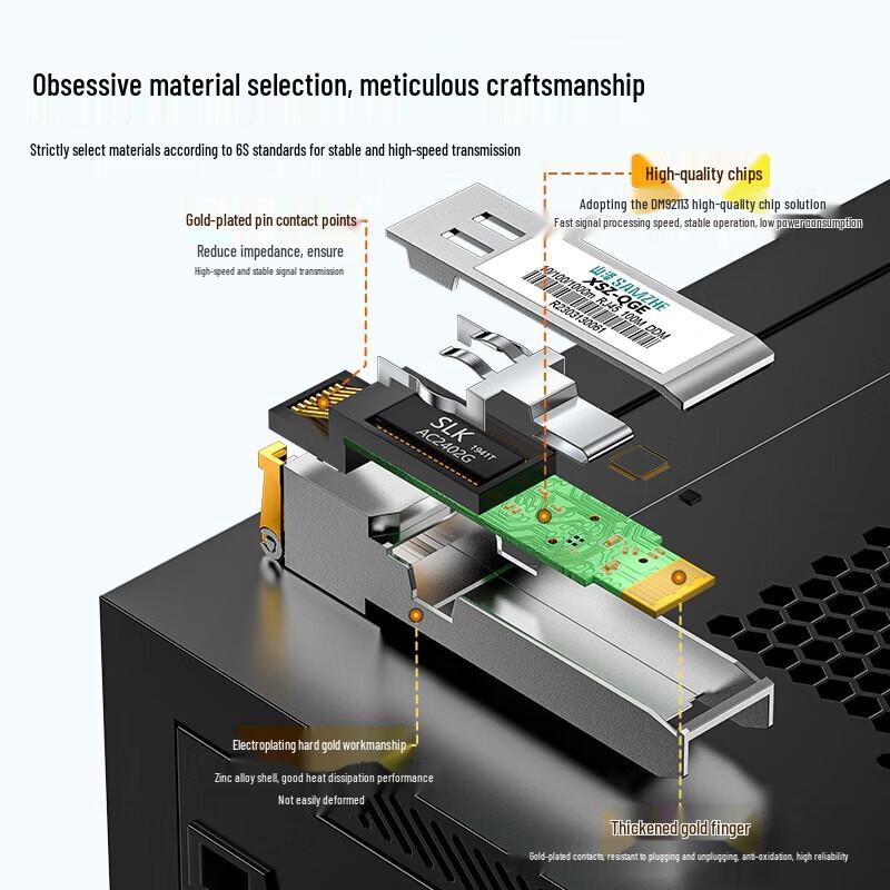 SAMZHE 10G SFP+ RJ45 Optical-to-Electrical Module