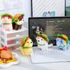 12 см Плюшевый кулон-брелок для рюкзака с гамбургером и маленькими животными, Медведь, Собака, Слон, Плюшевая кукла, Подарок для мальчиков и девочек