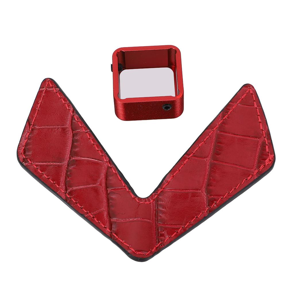 Billiard Chalk Holder Clip Magnetic Portable Single Section Pool Cue Chalk Case with Belt Clip for Pool Hall Red