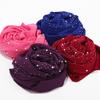 Lightweight Scarf Hot Drill Imitation Pearls Decor Headwrap Women Solid