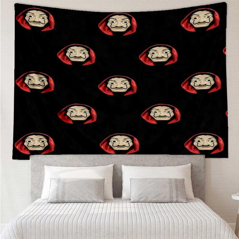 La Casa De Papel Print Tapestry, Backdrop, Easy Setup, Ideal for Bedroom, Office & Living Room, with Aesthetic Wall Hanging Decor.