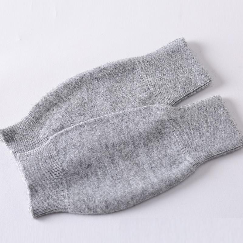 Soft And Comfortable Cashmere Women'S Half Finger Gloves - Warm Knit Wristbands Warm And Stretchy For Casual Outings