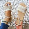 Women Shoes Summer Elegant Tassel Non-slip Comfortable Breathable Flat Sandals Outdoor Beach Footwear