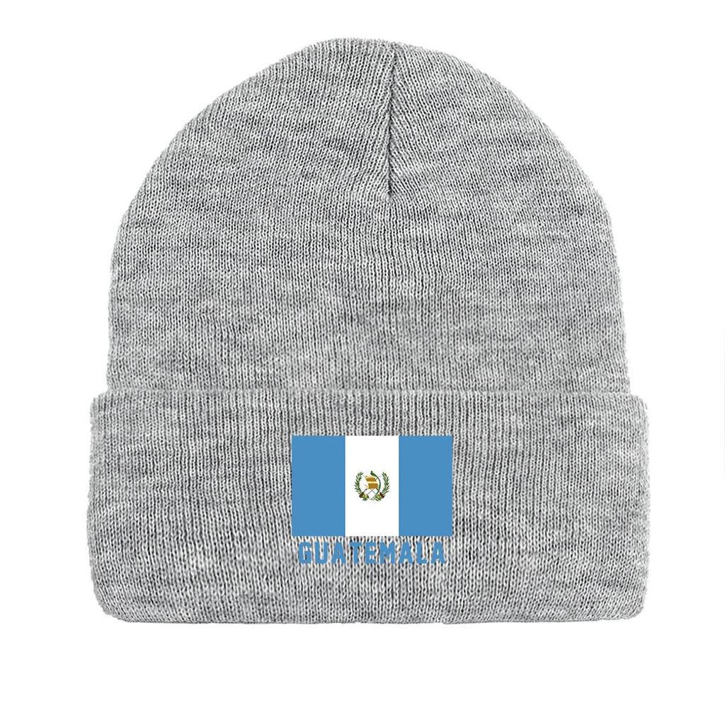 Flag of Guatemala Warm Knit Cap Beanie, Skullies Beanies Candy Color Elastic Unisex Gorro Knitted Hat Beanie