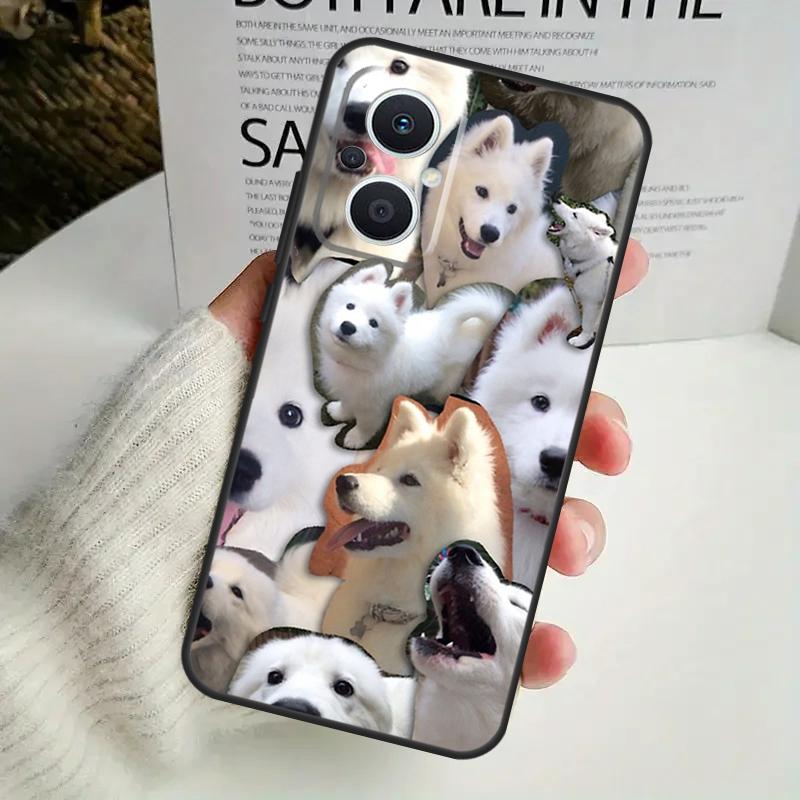 Samoyed Puppy Case For OPPO Reno 8 7 6 5 4 Lite 8T 5Z 4Z 10 11F OPPO Find X5 X6 Pro X2 Neo X3 Lite Cover