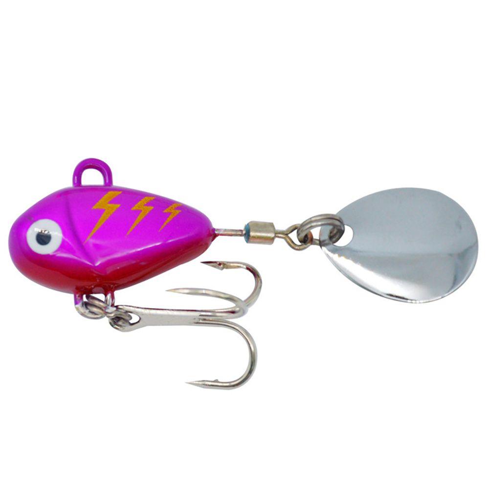 Bass Sinking Vibration Sequin Rotate Wobblers Crankbaits Metal Fishing Bait VIB Lure Treble Hook