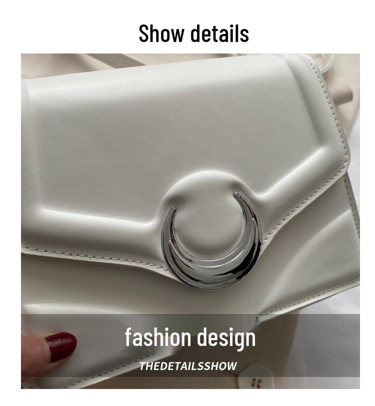 Высококачественная текстурированная сумка-полумесяц, маленькая квадратная сумка через плечо для женщин - Модный и универсальный стиль для通勤 2023