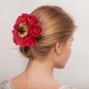 1 шт. аксессуар для волос женское кольцо для волос заколка для волос высокая эластичность девушки пенопластовый цветок роза резинка для волос