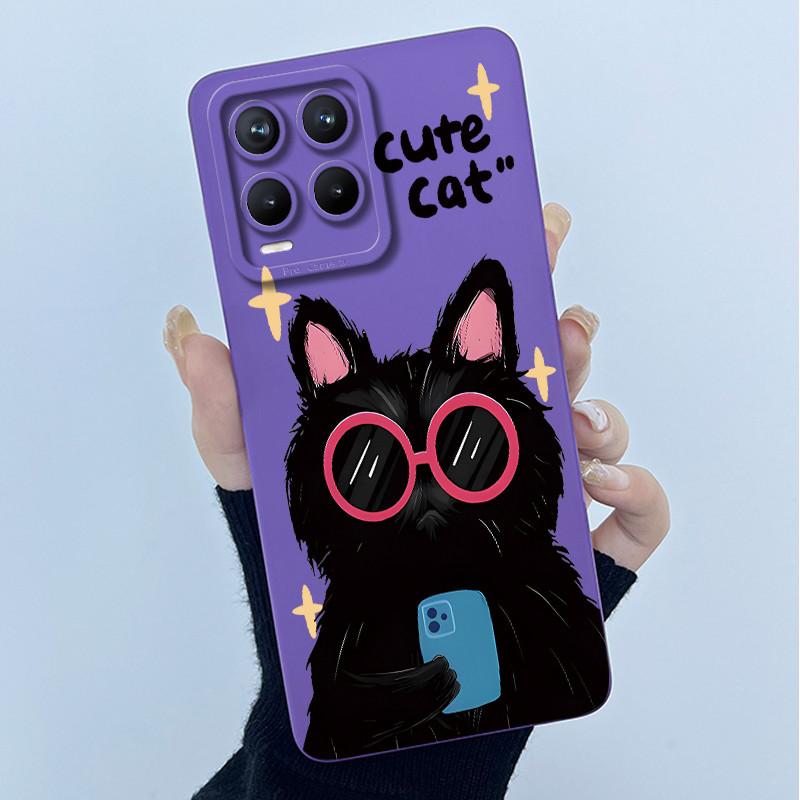 Phone Case For Realme 8 Pro 8i 8S 4G 5G Case Lovely Cartoon Flower Liquid Silicone Soft Shockproof Back Cover For Realme8 Bumper