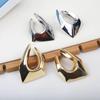 Преувеличенные серьги геометрической формы с неровными линиями из металла, треугольные ромбовидные, с высоким чувством стиля, уникальные ретро серьги-гвоздики