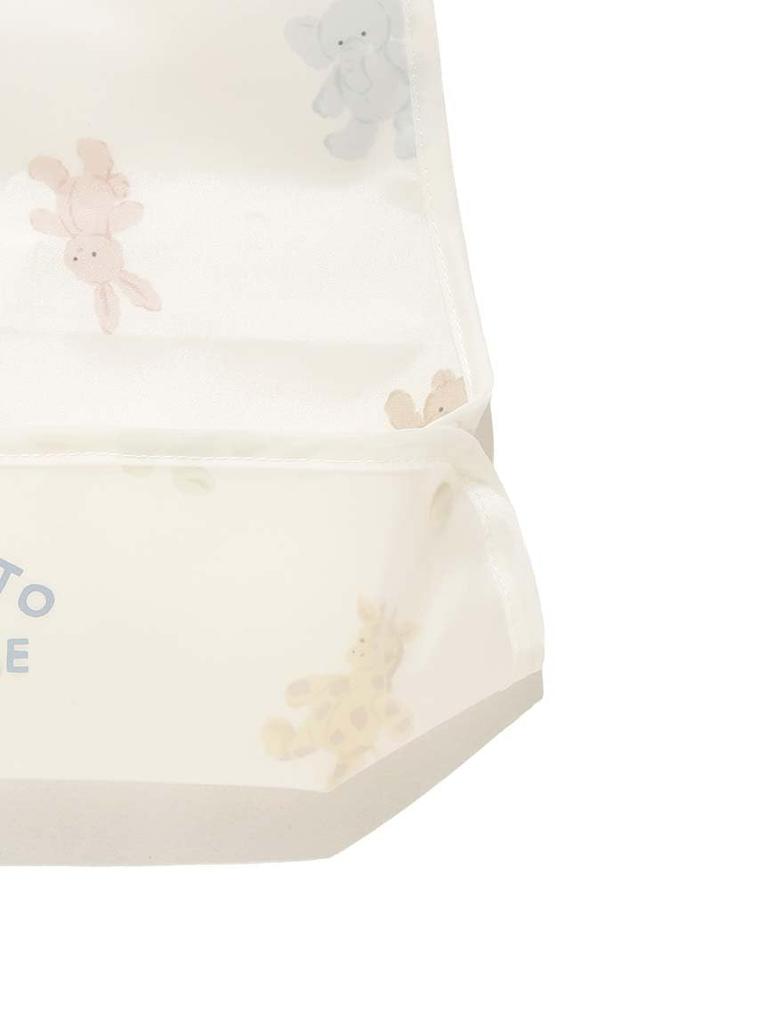Gelato Pique Baby Plush Print Mealtime Bib PBGG251619 OWHT F