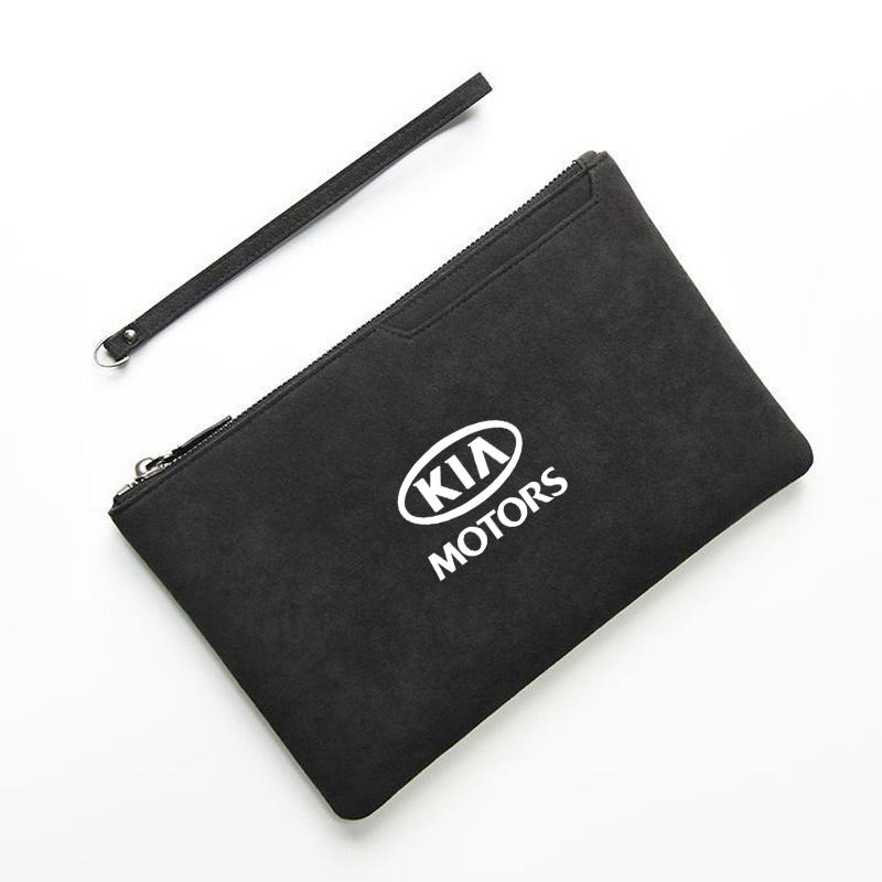 QPGH9 Keyring Men’s Handbag Fabric Business Bag with Mobile Phone Holder For KIA Picanto Rio 3 Ceed Sportage Cerato Soul Sorento K5
