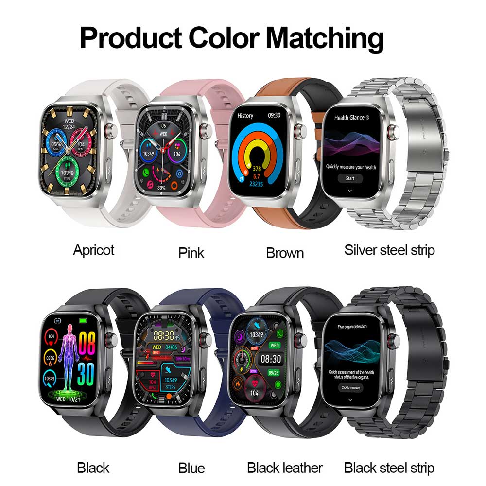 SmartWatch Voice Call Push Reminder Physical Examination Health Watch Blood Pressure UricAcid Blood Oxygen ECG Sport Smart Watch
