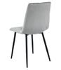 LIBRA chair - silver-gray velvet / black legs x 1