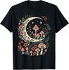 Cottagecore Mushroom Moon Flowers Aesthetic Women Girls Kids T-Shir Unisex Shirt