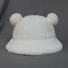Solid Color Plush Fisherman Caps Bear Ears Basin Hat New Wool Cap  Women
