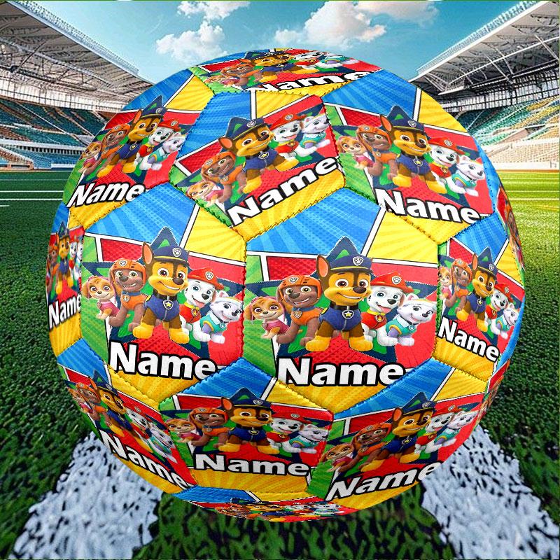 Custom Name Personalized PAW Patrol Print Size 5 Soccer Ball Training & Match Football, for Team, Kicking, Gift for Football Enthusiasts