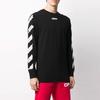 Off-White Airport Tape Long-Sleeve T-Shirt Black Men Tops OMAB001S201850031088