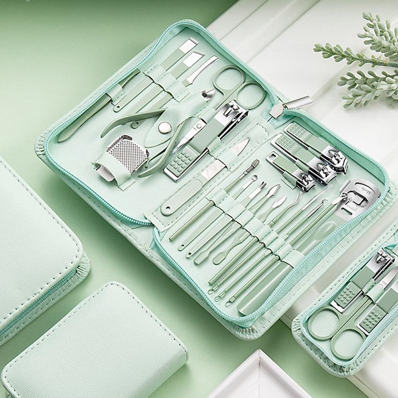 7/9/10/12/16/18/22/26 шт. набор ножей для ногтей из нержавеющей стали, косметический набор, сумка на молнии, маникюрный нож, строгальный станок, плоскогубцы для ногтей, маникюрные инструменты