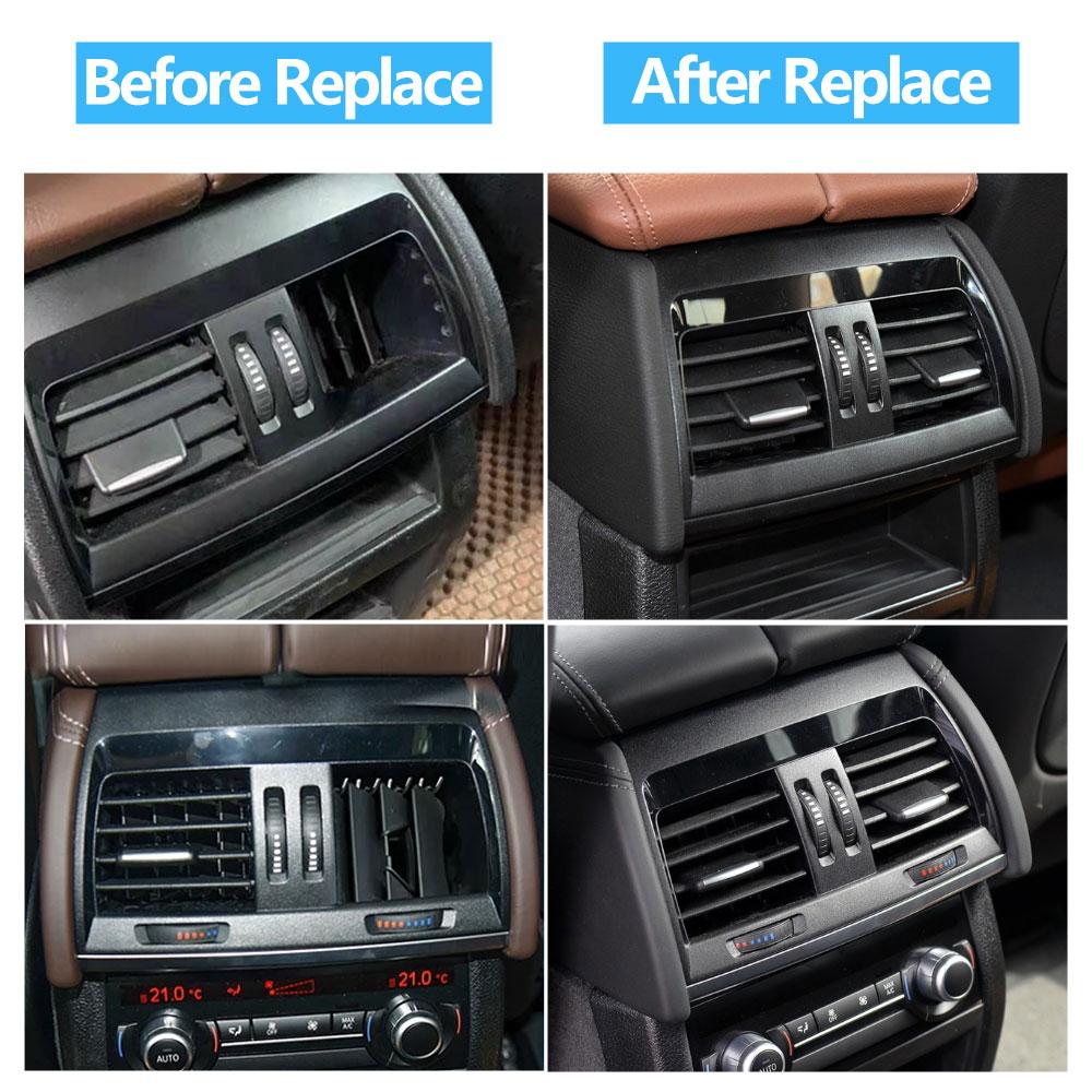 Car Rear Central Console Air Conditioning Ac Vent Outlet Grill Panel Cover For BMW X5 X6 F15 F16 F85 F86 64229252012 64229252013