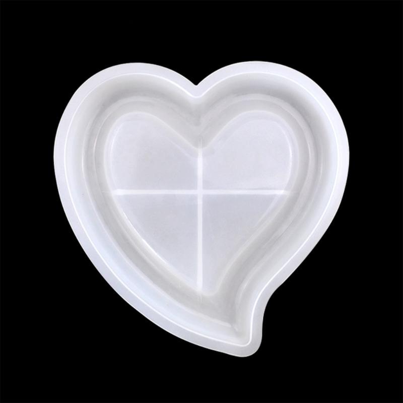 3Pieces Heart Shape Silicones Mold Flexible Design For Epoxy Jewelry Container Tray Home Decorations Crafting Mould