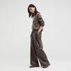 Women's Contrasting V-Neck Loose Knit Cardigan