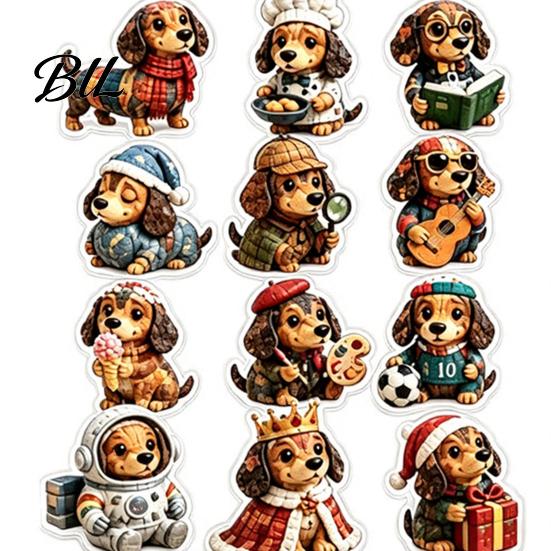 Kids Holiday Activity Kit 24 Days Dachshund Christmas Advent Calendar with Acrylic Pendants, Countdown for Pendant Decorations, Cute Hanging Ornaments