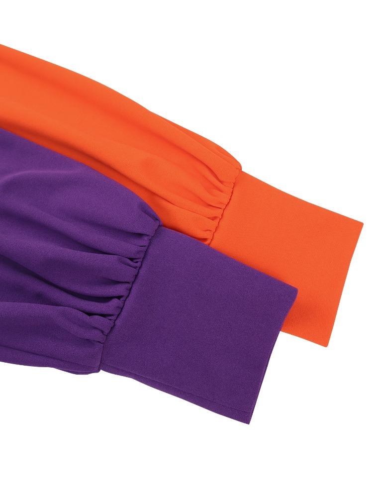 Элегантное женское платье бодикон большого размера с цветными блоками, вырезом сердечком, длинными рукавами-фонариками, для офисной работы, церкви, свадьбы в качестве гостя