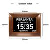 Finnish Language Reminder Memory Loss 10 Inch Wood Digital Calendar Day Clock Alarm for Dementia or Alzheimer Elderly Seniors