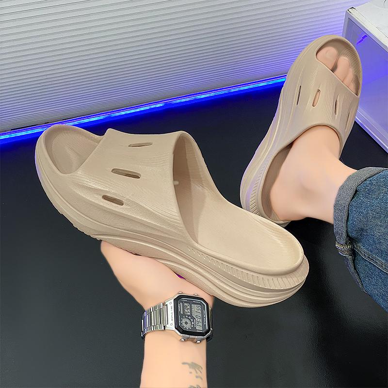 Fashion Men's Casual Thick Soled Non-slip Sandals Light Comfortable Beach Slippers Family Bathroom Men's Shoes 2024 New