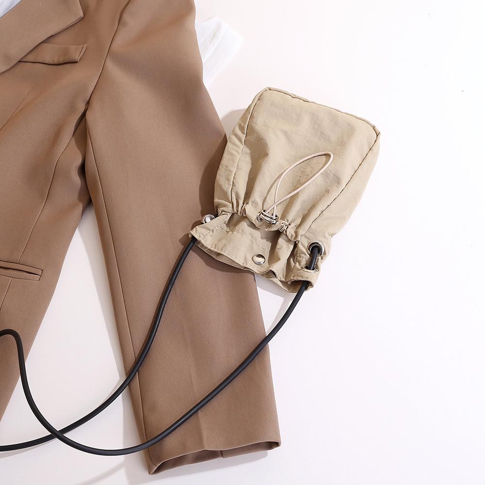 Ielgy Shoulder Strap Adjustable Small Lightweight Messenger Mobile Phone Bag Korean Version All-Match Shopping Walking Pouch