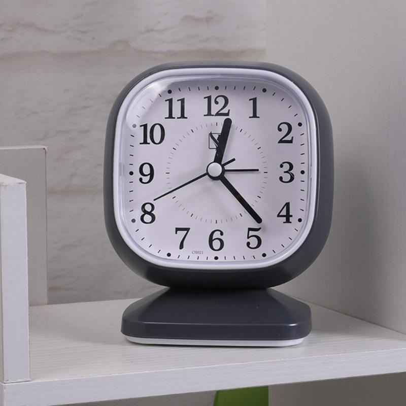 Childrens Bedroom Clock with Quiet Mechanism and Simple Time Display Minimalists Battery Operated Analog Alarm Clock