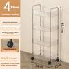 Acrylic Trolley Storage Rack TransparentMultilayer Rolling Cart with Removable Baskets Cosmetics Snack Storage Shelf Bookshelf
