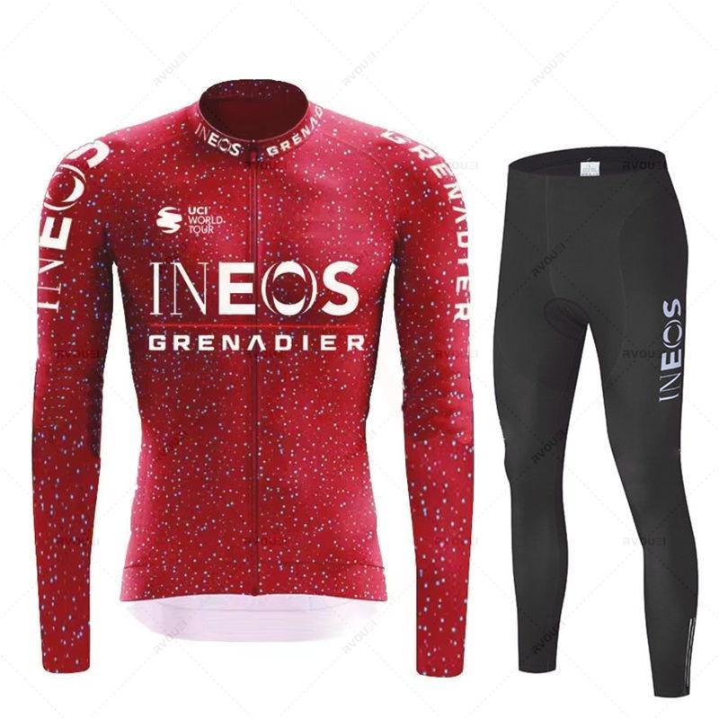 Комплект осенней велосипедной формы Ineos Grenadier Ropa Ciclismo Весенняя с длинным рукавом Велосипедная одежда MTB Велосипед Майка Велосипед Велосипедные шорты