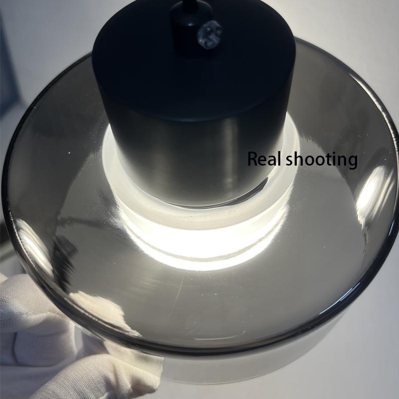 Итальянская медная простая маленькая люстра для спальни, прикроватная подвесная лампа, скандинавский дизайнерский креативный стеклянный обеденный бар, подвесной светильник