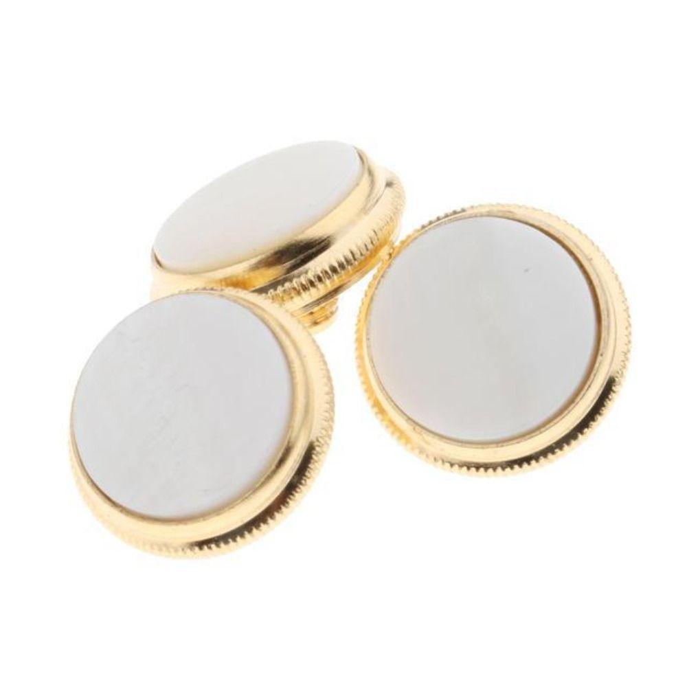 Новый набор из 3 шт. Металлический колпачок клапана трубы Крышка клапанов трубы Замена кнопок Пальцевые кнопки для трубы Музыкальные инструменты