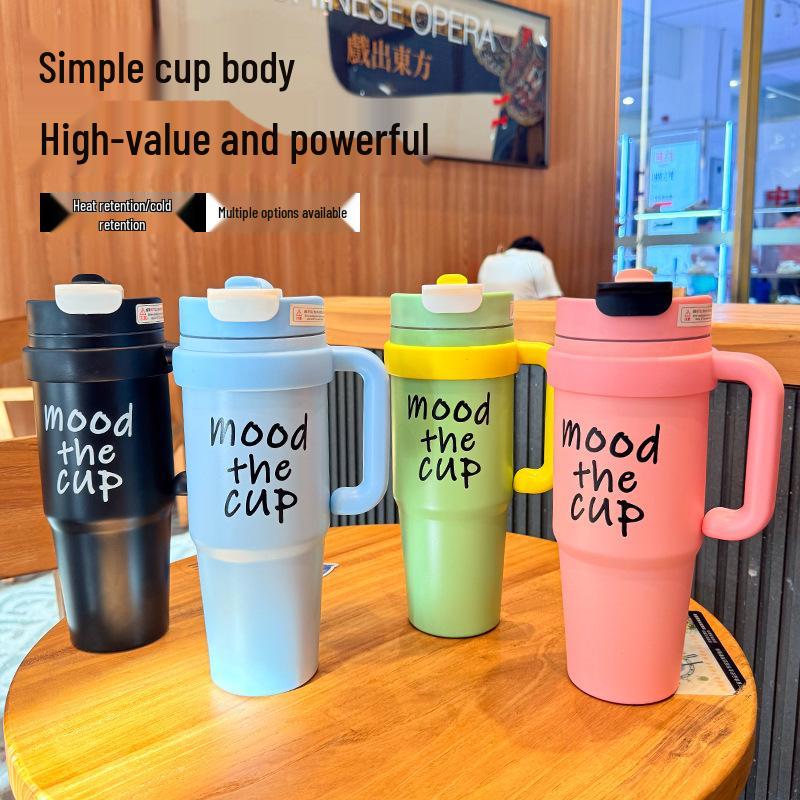 Giant Ice Buster Thermos Cup with Cute Pattern - High Capacity Straw Cup 2026.