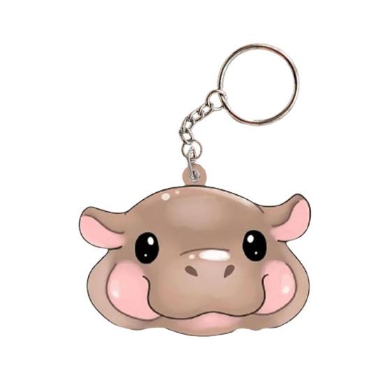 Брелок в виде бегемота, брелок в виде бегемота для любителей бегемотов, акриловая подвеска для школьной сумки на плечо