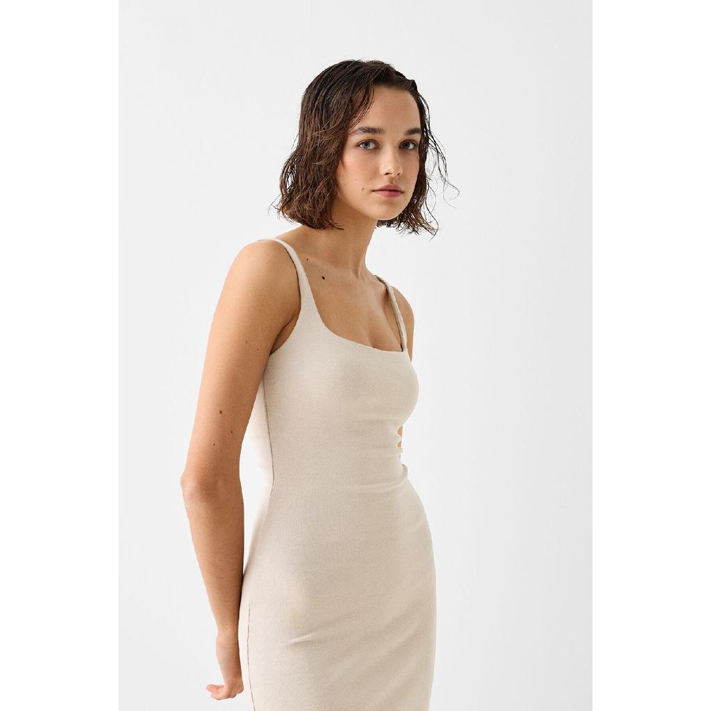 Strappy Square Neck Midi Dress