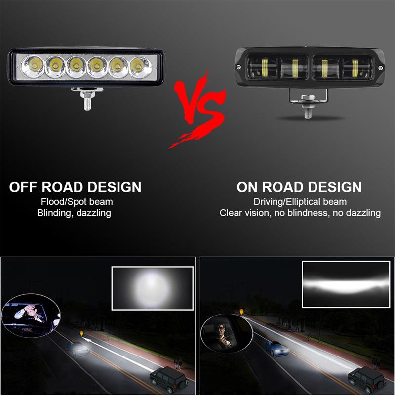 1/2 шт. Универсальный светодиодный прожектор для мотоцикла DC12-80V 6500K, белый свет, вспомогательная фара, рабочее освещение, противотуманные фары