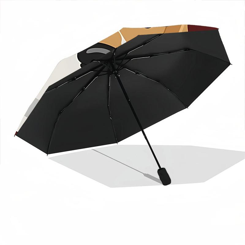 1pc dog Automatic Folding Umbrella, 8-Rib Iron Frame, Casual Outdoor Accessory for Birthday Festival Gifts yy251128161