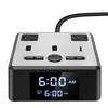 Smart Loud Hotel Best Desk Digital Alarm Clock and Charging Station With Usb a and C Charger AcOutlets for Heavy Sleepers