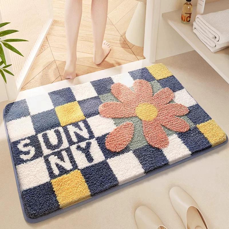 Japanese-Style For Home Toilet Floor Mat Bathroom Absorbent Non-Slip Mat Toilet Door Mat Bathroom Carpet Bathroom