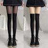 1 пара женских чулок, высокоэластичные однотонные нескользящие узкие мягкие зимние длинные носки для девочек длиной выше колена