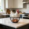 Корзина для хранения яиц Черная Металлическая Сетка Антикоррозийная Держатель для яиц Декоративная Прочная Фермерская Корзина для яиц для Кухни Обеденного Стола