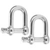 2pcs M20 Screw Pin Anchor Shackle 304 Stainless Steel Heavy Duty DShape Shackle for Camping