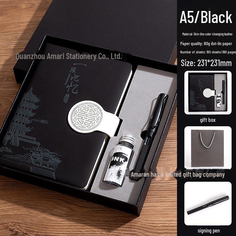 Роскошный кожаный деловой блокнот формата А5: Толстый, элегантный ежедневник для профессионалов и студентов