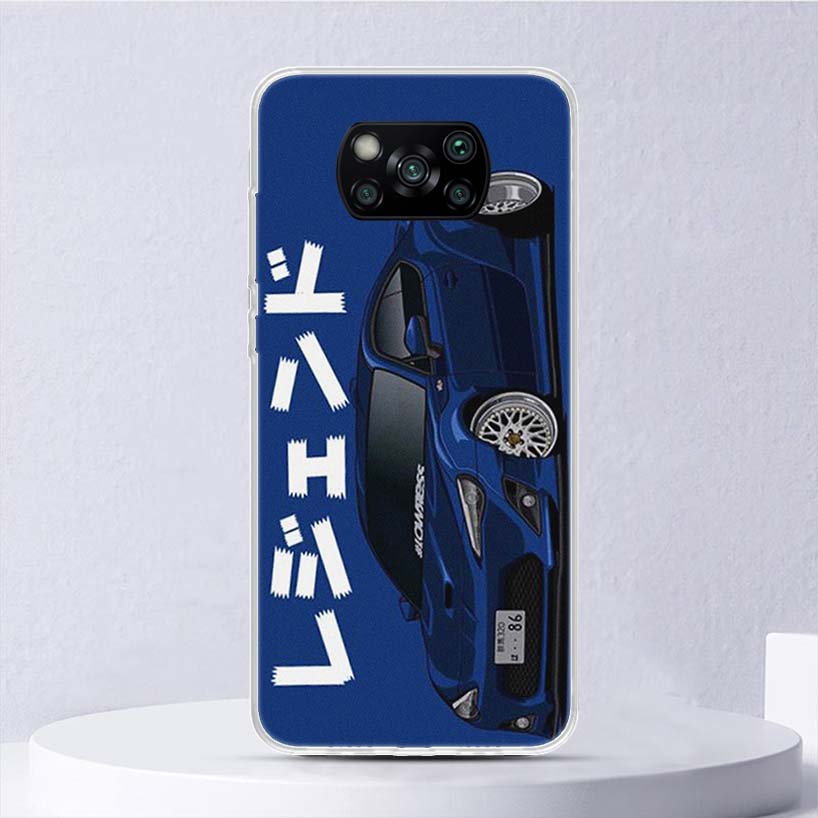 Мягкий чехол JDM Tokyo Drift Sports Car для Xiaomi Poco X3 NFC X4 M4 Pro M3 M2 Phone Cover F3 F2 F1 Mi Note 10 Lite A3 A2 A1 Funda