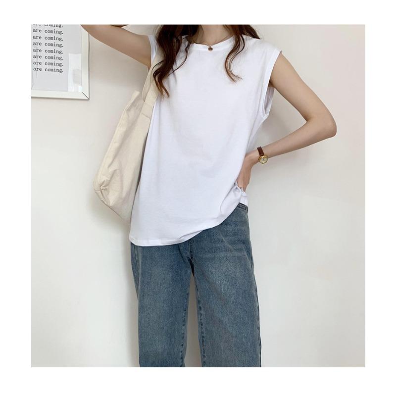 Женский жилет, свободный летний модный жилет без рукавов, топ