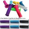1Pair Anti-slip Bicycle Handlebar Cover 10 Colors Rubber Grip Mountain Bike Accessories